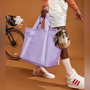Used Once. Wild One Lavender Dog Carrier Tote